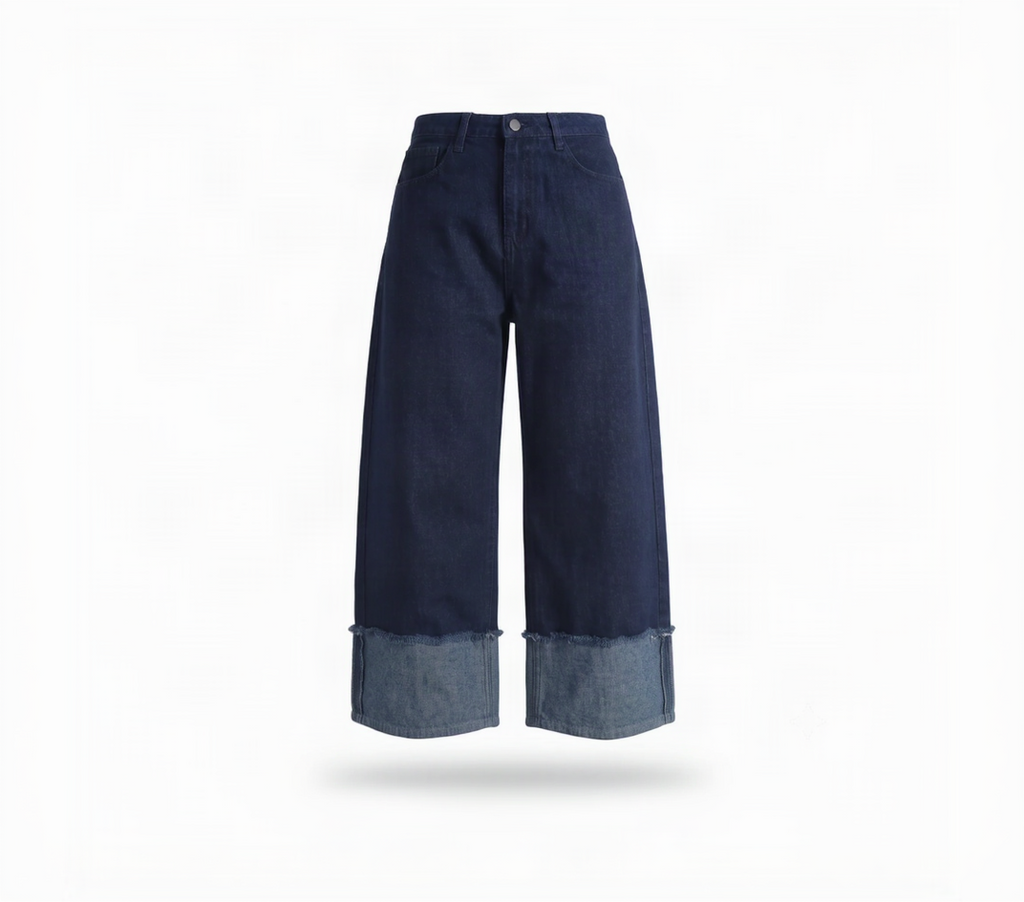 Half & Half Indigo Jeans