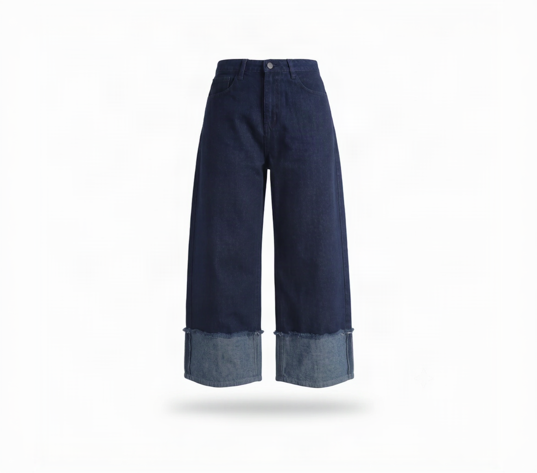 Half & Half Indigo Jeans